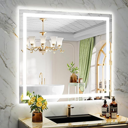 YEELAIT 40x36 Inch LED Bathroom Mirror by YEELAIT