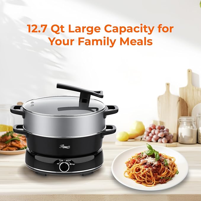Rosewill 12.7 QT Electric Hot Pot Slow Cooker - Image 3