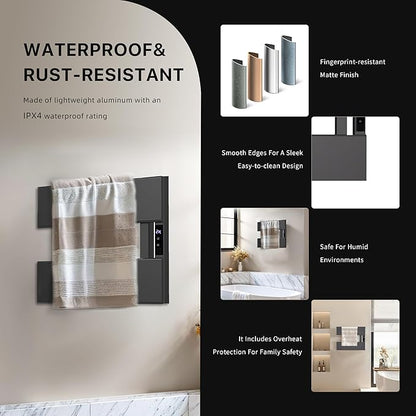 Electric Heated Towel Warmer Rack - Image 7