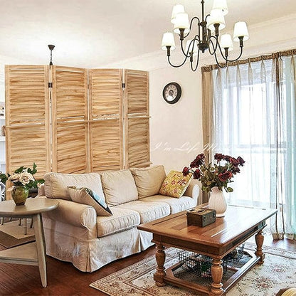 4 Panel Room Divider with Shelves, Room Dividers and Folding Privacy Screens - Image 4