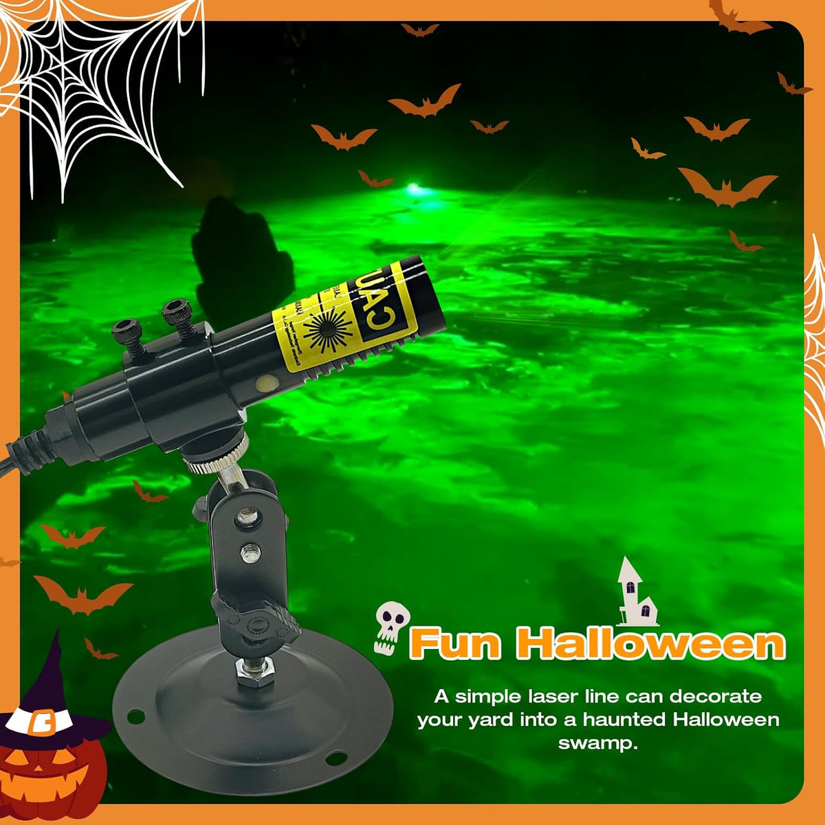 Green Laser Projector for Halloween Swamp Scary Haunted Houses Decoration