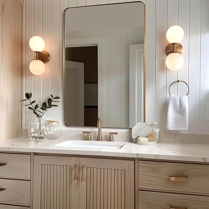ANDY STAR 36”x48”Gold Bathroom Mirror by ANDYSTAR