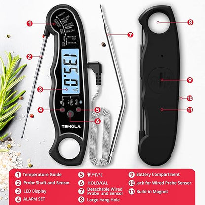 TEMOLA Meat Thermometer, Instant Read Food Thermometer - Image 6