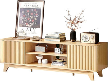 VINGLI 58.6" TV Stand for 70 Inch TV, Mid Century Entertainment Center - Image 8