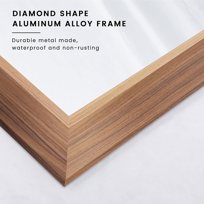 Amorho Bathroom Mirror, Hang Horizontally/Vertically, Suitable - Image 2