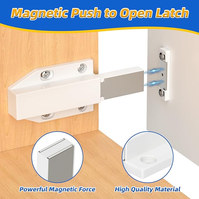 Magnetic Push Latch Heavy Duty Jiayi Push to Open Cabinet Hardware Magnetic - Image 4