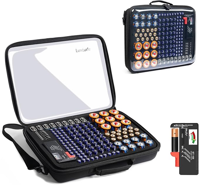 Luxtude Battery Organizer Storage Case by Luxtude