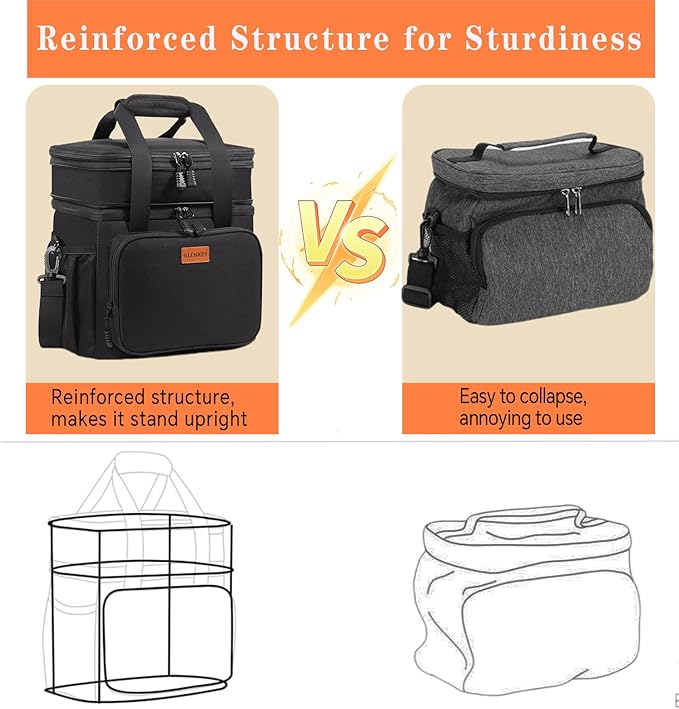Expandable XLarge Lunch Box, Insulated Heavy Duty Lunch Bag Waterproof - Image 4