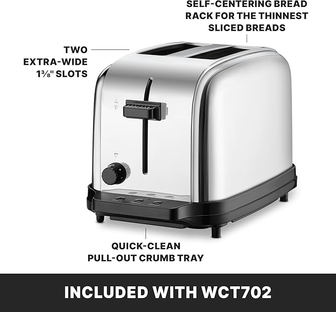 Waring Commercial WCT702 2-Slice Commercial Light Duty Pop-Up Toaster, 5-15 - Image 5