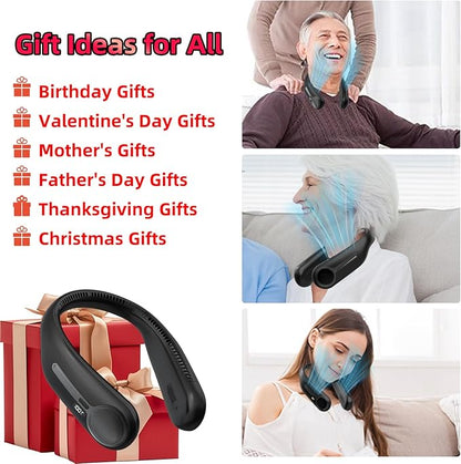 Portable Neck Fan, Hands Free Personal Wearable Bladeless Fan, 6000mAh USB - Image 5