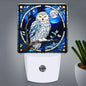 PODMemory Owl Stained Glass Night Lights Plug into Wall by PODMemory