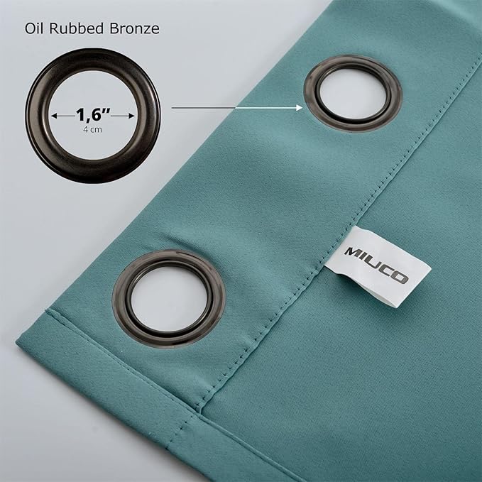 MIUCO Room Darkening Grommet Blackout Curtains - Image 7