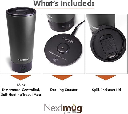 Nextmug Go - Temperature-Controlled, Self-Heating Travel Mug - Image 3