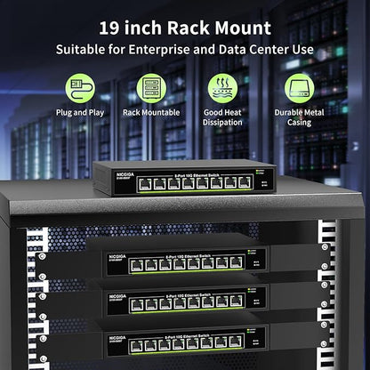 8 Port 10G Ethernet Switch Unmanaged, - Image 4