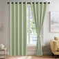 JIUZHEN Light Green Blackout Curtains by JIUZHEN