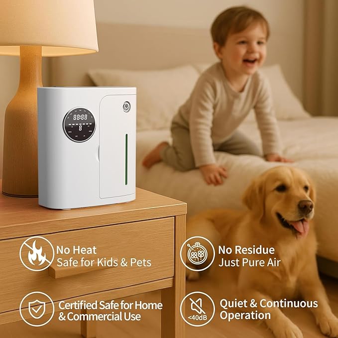 Waterless Diffuser, 2500 Sq.Ft Coverage, Essential Oil Diffusers, Plug in Scent - Image 7