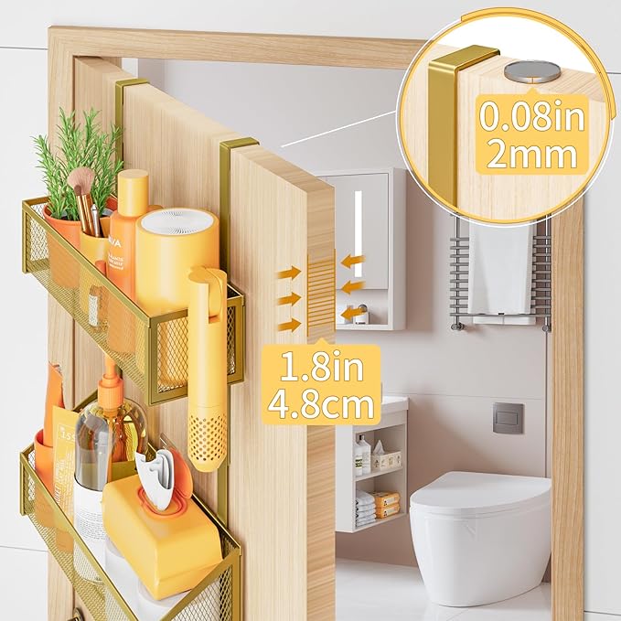 Kaiferty Over The Door Hooks Organizer, Coat Rack Over The Door Storage Hanger - Image 5