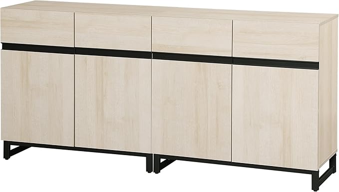 Wampat Modern TV Stand for 70 inch TVs, 2 in 1 Entertainment Center Console - Image 8