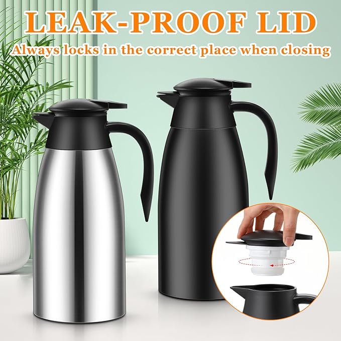 Norme 2 Pcs Thermal Coffee Carafe Insulated Stainless Steel Coffee Carafe - Image 6