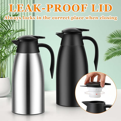 Norme 2 Pcs Thermal Coffee Carafe Insulated Stainless Steel Coffee Carafe - Image 6