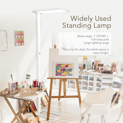 120W LED Floor Lamp, 76.8" Tall Reading Light, 10000LM Knob Dimming Standing - Image 4