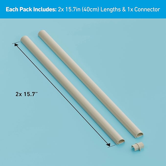 D-Line 31.4in TV Cord Hider, Patented Half Round Cable Cover, Hide Wall Mount - Image 4