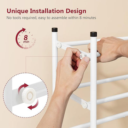 Tajsoon Expandable Shoe Rack for Closet 5 Tier, 29“-41“Adjustable & Stackable - Image 4