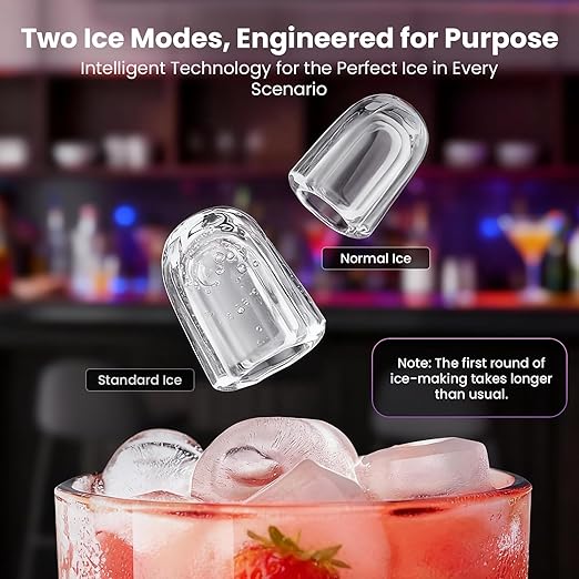 Countertop Ice Maker, 9 Ice Cubes in 10 Minutes, Self-Cleaning Portable Ice - Image 6