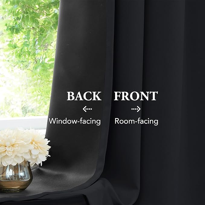 Beauoop 100% Blackout Curtains 96 Inches Long - Image 6