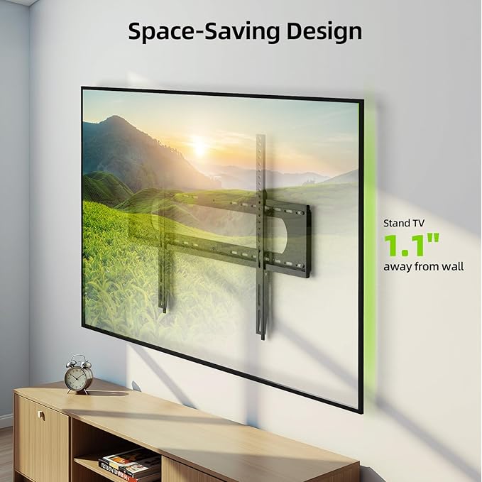 USX MOUNT Fixed TV Wall Mount for 65-120 inch Flat TVs up to 220 Lbs, Low - Image 6