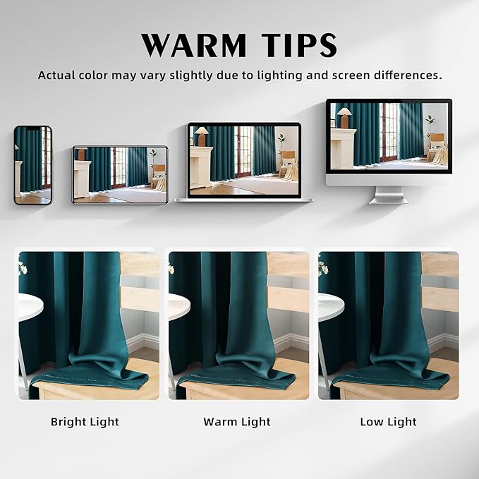 100% Blackout Curtains 72 Inch Length - Image 6