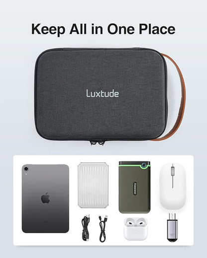 Luxtude Tech Organizer Travel Case, Portable Electronics Organizers, Hard Case - Image 2
