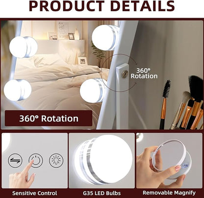 VANITII Vanity Mirror with Lights Hollywood Lighted Makeup Mirror with 9 - Image 2