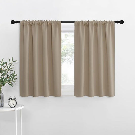 NICETOWN 2 Panels Blackout Curtains, Rod Pocket Thermal Insulated Drapes by NICETOWN