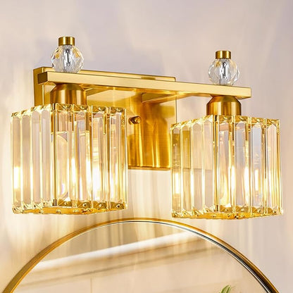 FDPBY Gold Bathroom Vanity Lights Crystal Vanity Light Bathroom Lighting by FDPBY