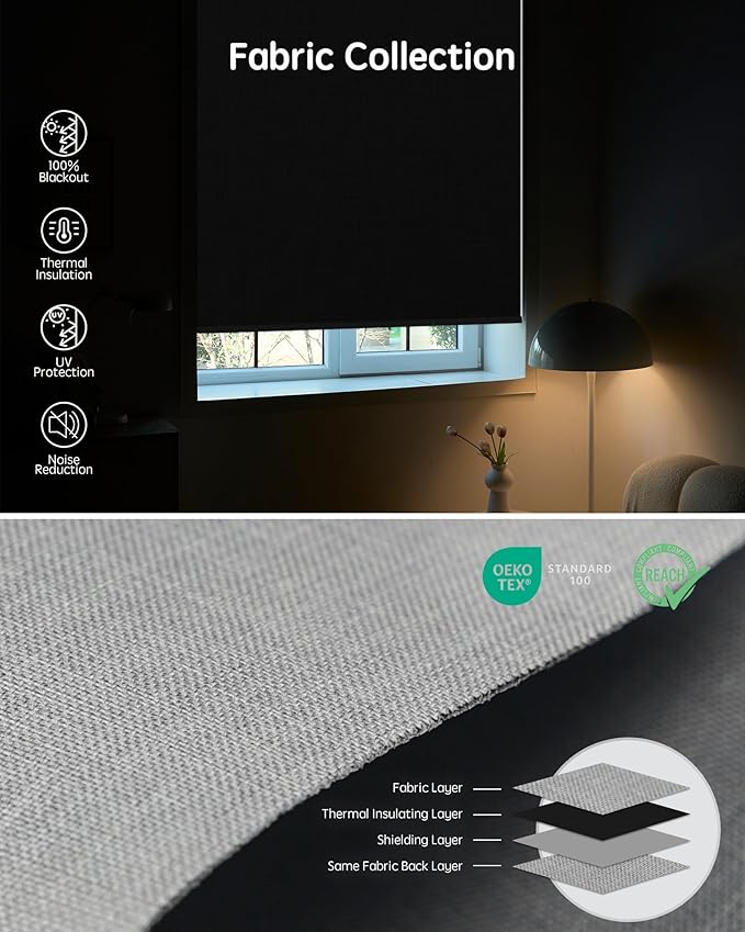 Yoolax Motorized Blinds with Remote, Automatic Window Shades Compatible with - Image 6