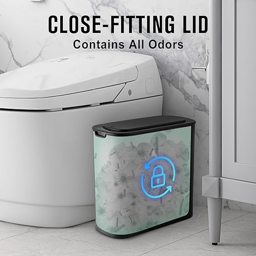 Cesun Automatic Motion Sensor Black Bathroom Trash Can - Image 4