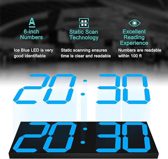 CHKOSDA LED Large Digital Wall Clock, Oversize Wall Clock - Image 5
