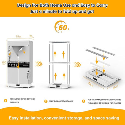 Clothes Dryer, Portable Foldable Drying Machine - Image 2