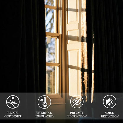 JIUZHEN Grey 60 x 96 inches Velvet Blackout Curtains - Image 7