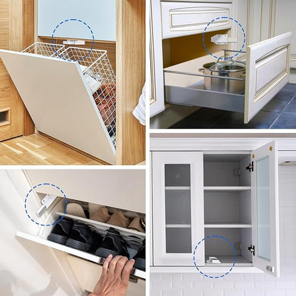 Push to Open Drawer Latch Jiayi 6 Pack Heavy Duty Magnetic Cabinet Latches - Image 9