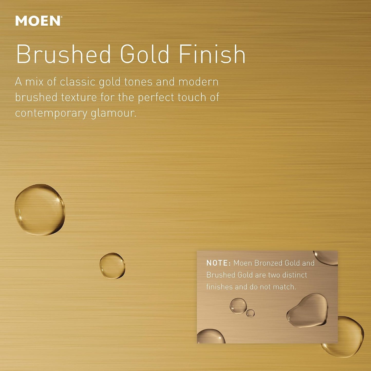 Moen CSR2164BG 60-Inch to 72-Inch Adjustable Curved Shower Curtain Rod, Permanent Wall Mount, Brushed Gold, Fits Standard Bathtubs
