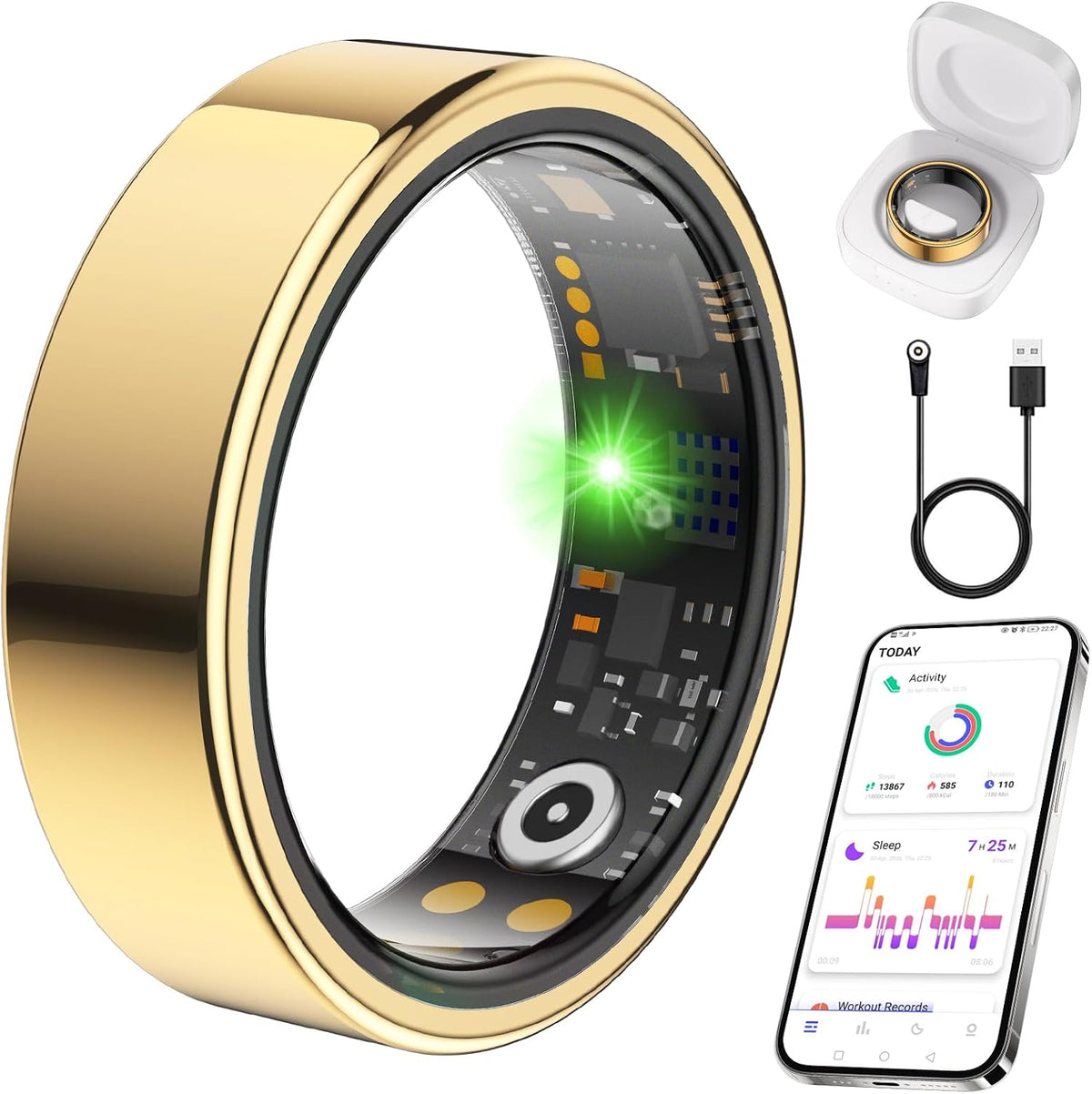 smart ring for women men, health tracker, fitness, main product view