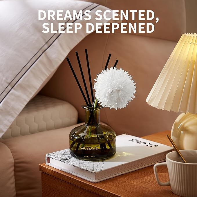 Flower Reed Diffusers Set, 7.10 oz Cedar Scented Diffuser - Image 6
