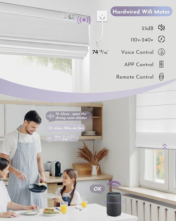 Graywind Smart Roman Shades Compatible - Image 3
