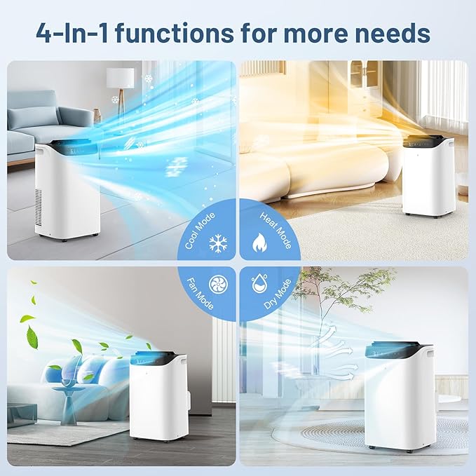 14000 BTU Portable Air Conditioner and Heater - Image 4