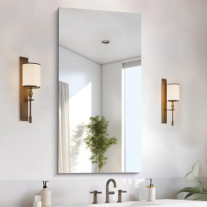 CILIBER Frameless Mirror, 24x48 Inch Large Bathroom Mirrors by CILIBER