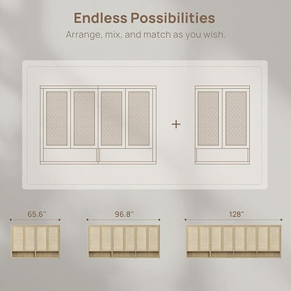 SICOTAS Rattan Shoe Storage Cabinet - Image 3