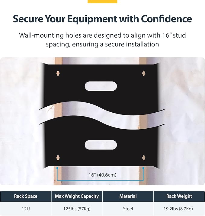 StarTech.com 12U Wall Mount Patch Panel Bracket - Image 4