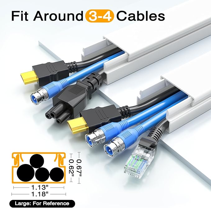 Delamu 56.7in Cord Hider, Wire Covers - Image 2